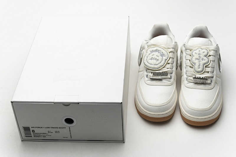【CA3TS】米黄换勾 STOS版耐克空军一号板鞋 AQ4211-101 Travis Scott x Nike Air Force 1“Sail”