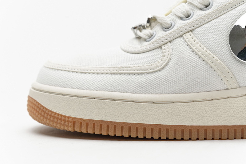 【CA3TS】米黄换勾 STOS版耐克空军一号板鞋 AQ4211-101 Travis Scott x Nike Air Force 1“Sail”