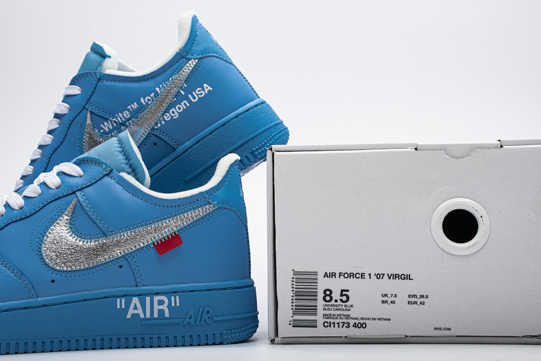 【CA3TS】蓝色OW STOS版空军低帮联名板鞋 CI1173-400 OFF White X Air Force 1 ’07 Low MCA