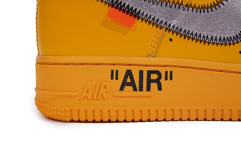 【CA3TS】黄皮 STOS版空军低帮联名板鞋 DD1876-700 Off-White x Nike Air Force 1 Low University Gold