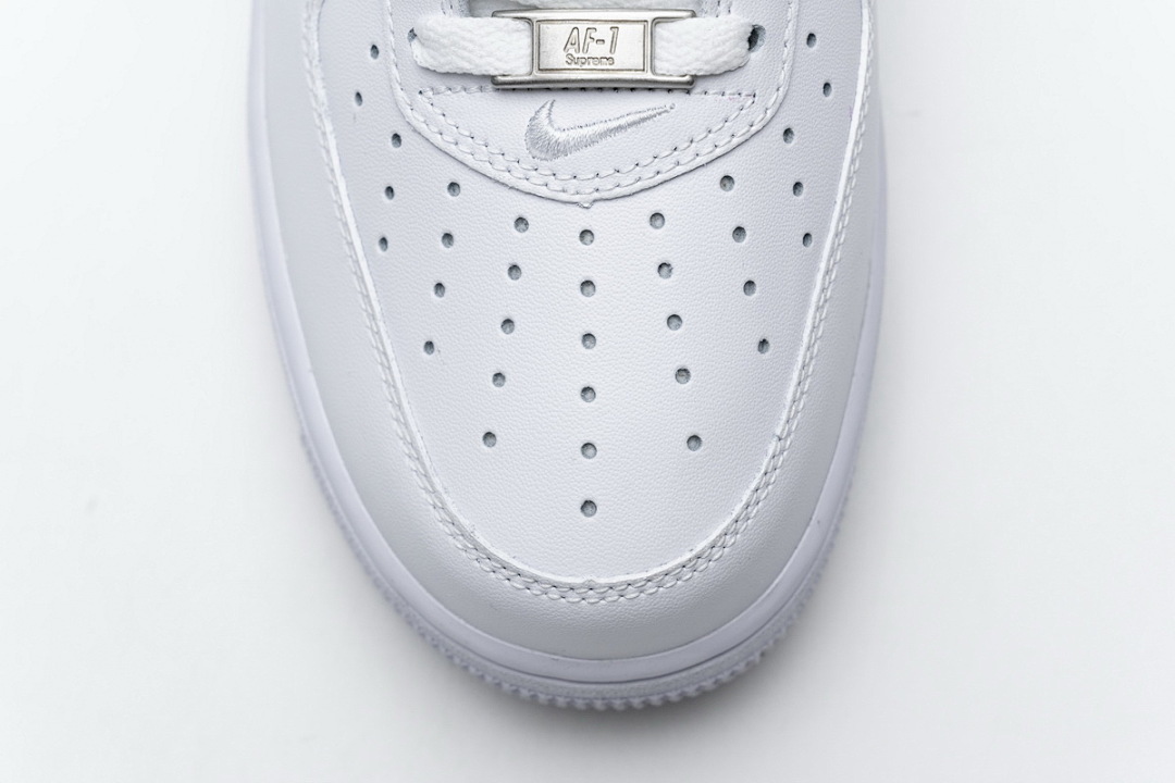 【BA9TS】SUP全白 头层耐克空军低帮板鞋CU9225-100 Supreme x Air Force 1 Low White