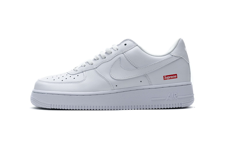 【BA9TS】SUP全白 头层耐克空军低帮板鞋CU9225-100 Supreme x Air Force 1 Low White