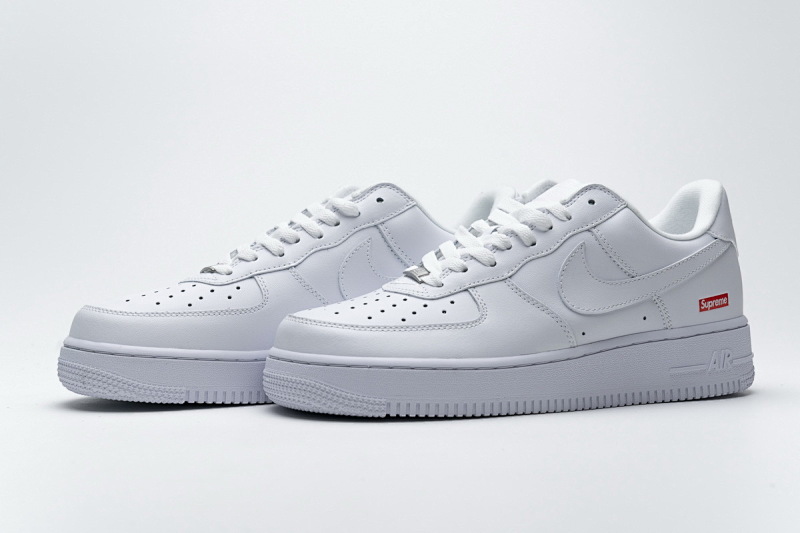 【BA9TS】SUP全白 头层耐克空军低帮板鞋CU9225-100 Supreme x Air Force 1 Low White