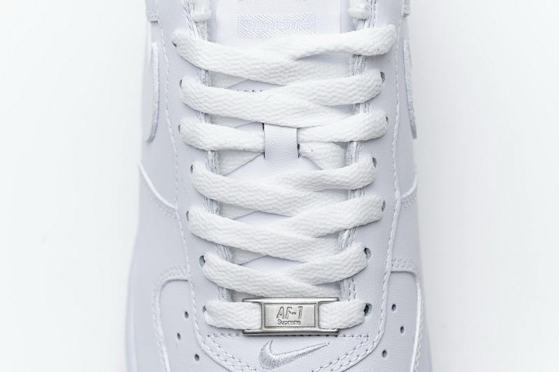 【BA9TS】SUP全白 头层耐克空军低帮板鞋CU9225-100 Supreme x Air Force 1 Low White