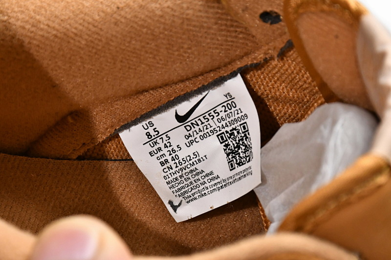 【CA5TS】SUP小麦 头层耐克空军低帮板鞋 DN1555-200 Supreme x Nike Air Force 1 Low Flax