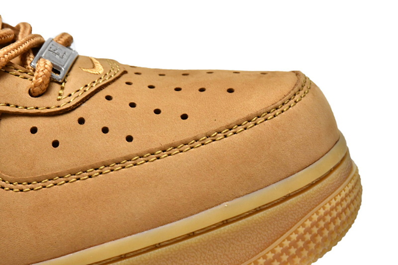 【CA5TS】SUP小麦 头层耐克空军低帮板鞋 DN1555-200 Supreme x Nike Air Force 1 Low Flax