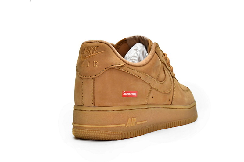 【CA5TS】SUP小麦 头层耐克空军低帮板鞋 DN1555-200 Supreme x Nike Air Force 1 Low Flax
