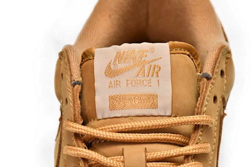 【CA5TS】SUP小麦 头层耐克空军低帮板鞋 DN1555-200 Supreme x Nike Air Force 1 Low Flax