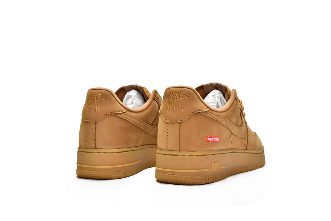 【CA5TS】SUP小麦 头层耐克空军低帮板鞋 DN1555-200 Supreme x Nike Air Force 1 Low Flax