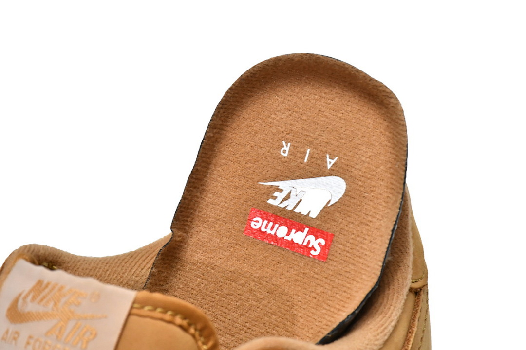 【CA5TS】SUP小麦 头层耐克空军低帮板鞋 DN1555-200 Supreme x Nike Air Force 1 Low Flax
