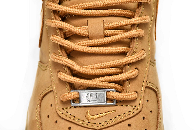 【CA5TS】SUP小麦 头层耐克空军低帮板鞋 DN1555-200 Supreme x Nike Air Force 1 Low Flax