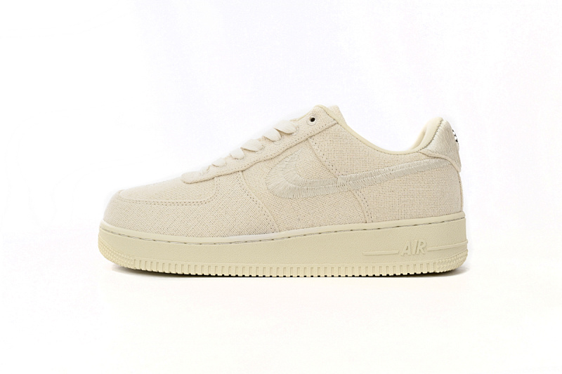 【BD5QF】斯图西米白 耐克空军一号板鞋 CZ9084-200 Stussy x Nike Air Force 1 Low “Fossil Stone”