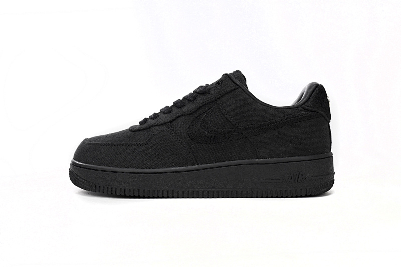 【BD5QF】斯图西黑色 耐克空军一号板鞋 CZ9084-001 Stussy x Nike Air Force 1 Low “Black”