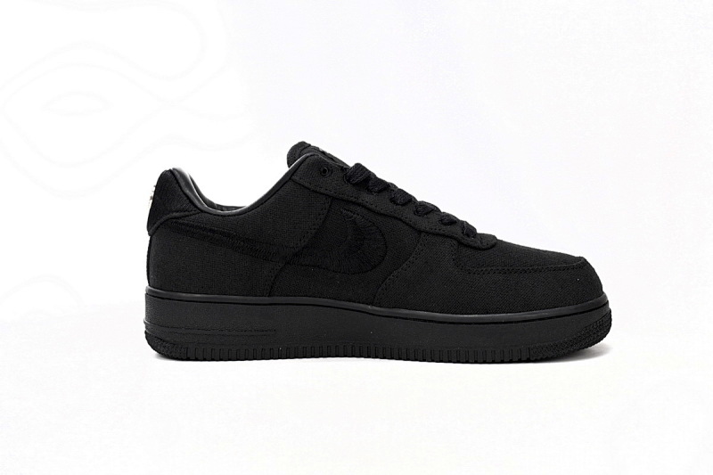 【BD5QF】斯图西黑色 耐克空军一号板鞋 CZ9084-001 Stussy x Nike Air Force 1 Low “Black”