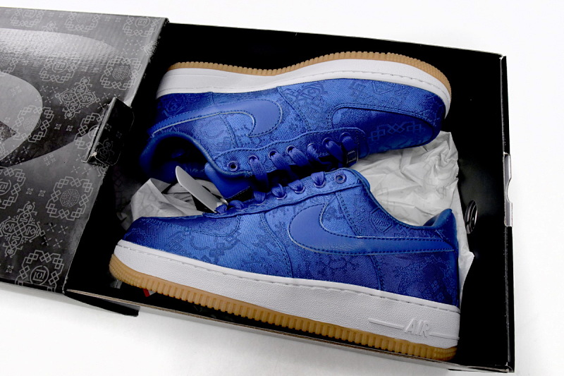 【BD5QF】丝绸蓝 耐克空军一号板鞋 CJ5290-400 CLOT x Nike Air Force 1 Low Premium Blue Silk