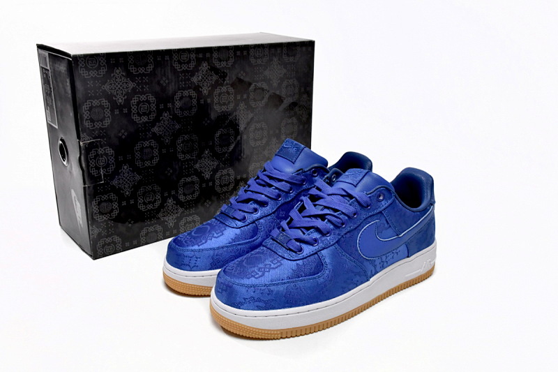【BD5QF】丝绸蓝 耐克空军一号板鞋 CJ5290-400 CLOT x Nike Air Force 1 Low Premium Blue Silk
