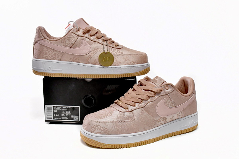 【BD5QF】丝绸金 耐克空军一号板鞋 CJ5290-600 CLOT x Nike Air Force 1 Low Premium Rose Gold Silk