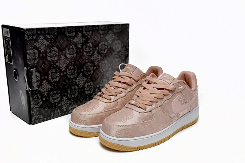 【BD5QF】丝绸金 耐克空军一号板鞋 CJ5290-600 CLOT x Nike Air Force 1 Low Premium Rose Gold Silk