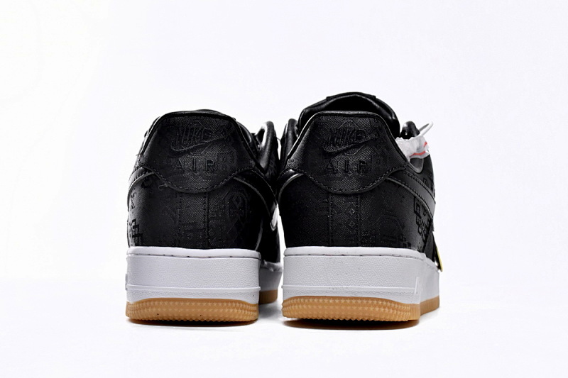 【BD5QF】丝绸黑 耐克空军一号板鞋 CZ3986-001 Fragment Design x CLOT x Nike Air Force 1 Low Black Silk