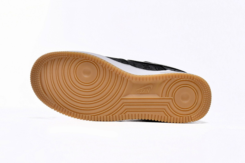 【BD5QF】丝绸黑 耐克空军一号板鞋 CZ3986-001 Fragment Design x CLOT x Nike Air Force 1 Low Black Silk
