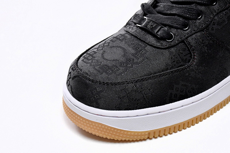 【BD5QF】丝绸黑 耐克空军一号板鞋 CZ3986-001 Fragment Design x CLOT x Nike Air Force 1 Low Black Silk