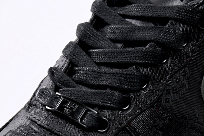 【BD5QF】丝绸黑 耐克空军一号板鞋 CZ3986-001 Fragment Design x CLOT x Nike Air Force 1 Low Black Silk