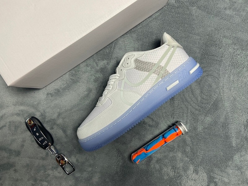 【BA5QF】冰蓝 空军低帮板鞋 CQ8879-100 Nike Air Force 1 React QS White Ice