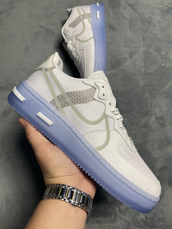 【BA5QF】冰蓝 空军低帮板鞋 CQ8879-100 Nike Air Force 1 React QS White Ice