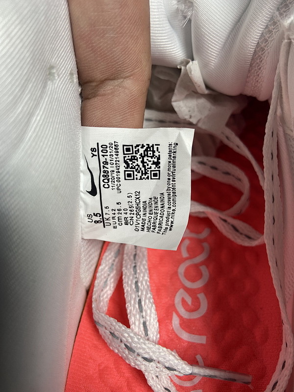 【BA5QF】冰蓝 空军低帮板鞋 CQ8879-100 Nike Air Force 1 React QS White Ice