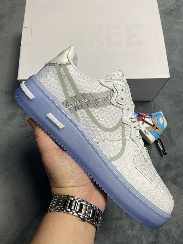 【BA5QF】冰蓝 空军低帮板鞋 CQ8879-100 Nike Air Force 1 React QS White Ice