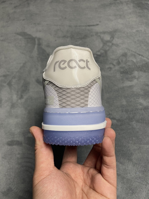 【BA5QF】冰蓝 空军低帮板鞋 CQ8879-100 Nike Air Force 1 React QS White Ice