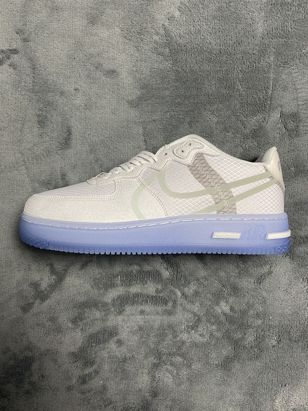 【BA5QF】冰蓝 空军低帮板鞋 CQ8879-100 Nike Air Force 1 React QS White Ice