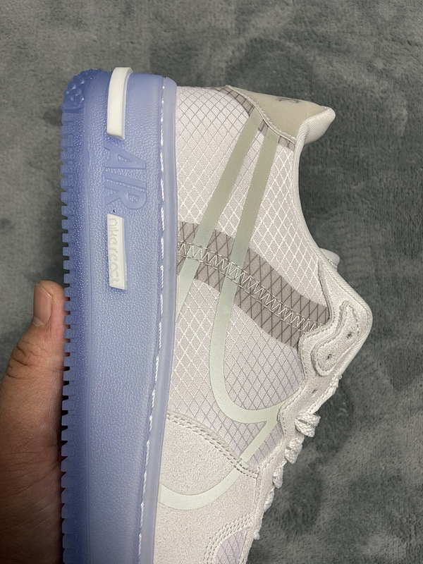 【BA5QF】冰蓝 空军低帮板鞋 CQ8879-100 Nike Air Force 1 React QS White Ice