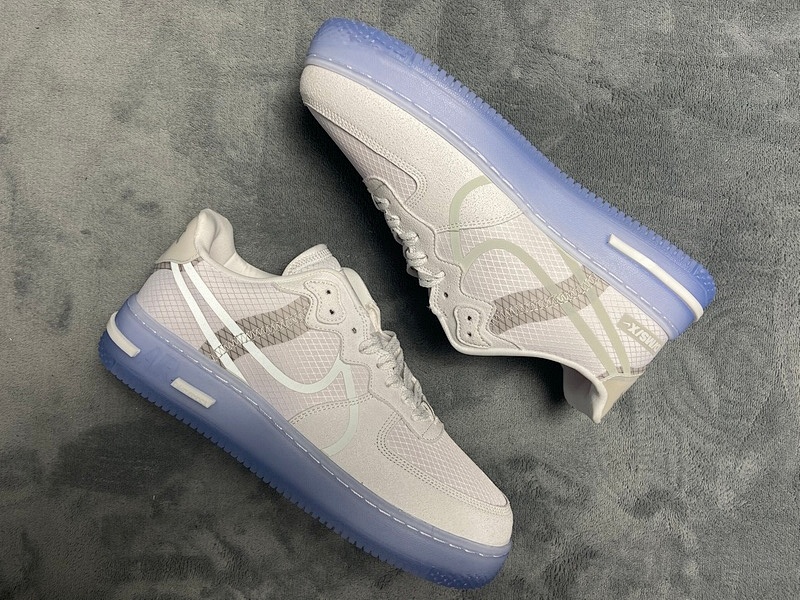 【BA5QF】冰蓝 空军低帮板鞋 CQ8879-100 Nike Air Force 1 React QS White Ice