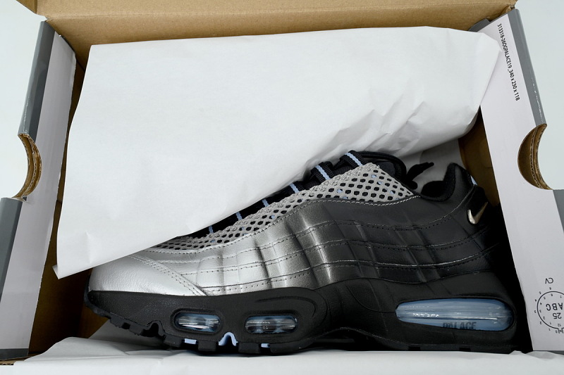 【CA1MC】黑银 耐克95气垫 IQ7708-095 Palace x Nike Air Max 95 'Big Bubble - Metallic Silver'