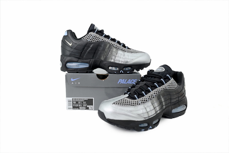 【CA1MC】黑银 耐克95气垫 IQ7708-095 Palace x Nike Air Max 95 'Big Bubble - Metallic Silver'