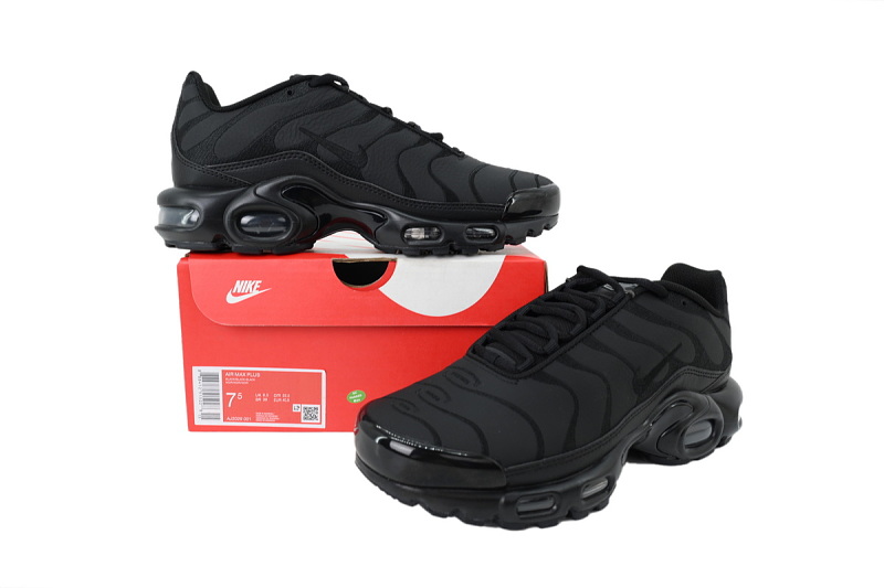 【BA3MA】黑皮革 耐克 NIKE 休闲时尚跑步鞋 AJ2029-001 Nike Air Max Plus TN 'Triple Black'