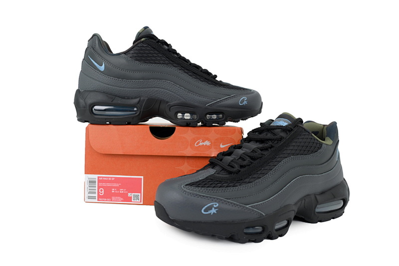 【CA1KZ】黑蓝 KZ版本耐克95气垫 FB2709-002 Corteiz x Nike Air Max 95 SP 'Rules the World - Aegean Storm'