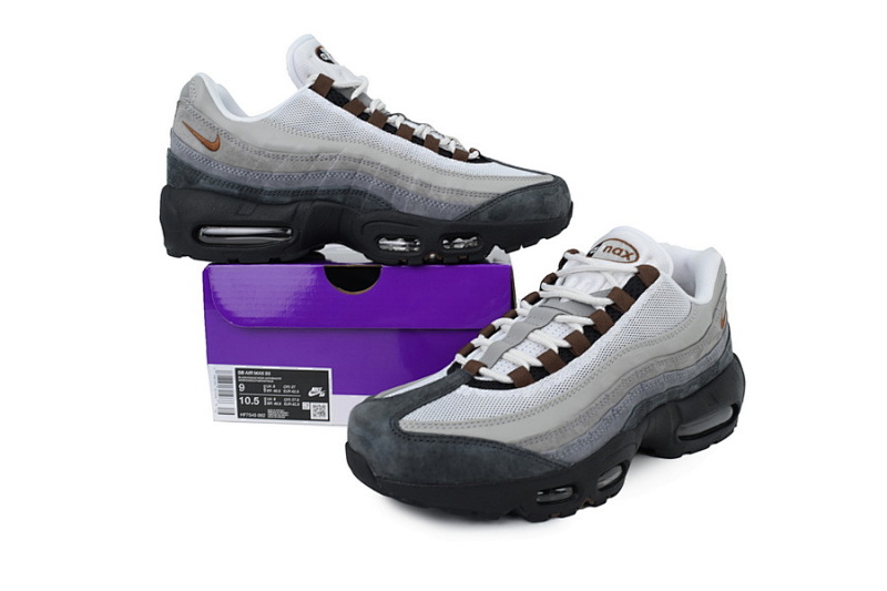【CA3KZ】黑白灰联名 KZ版本耐克95气垫 HF7545-002 Eric Koston x Nike SB x Air Max 95 Grayish Brown