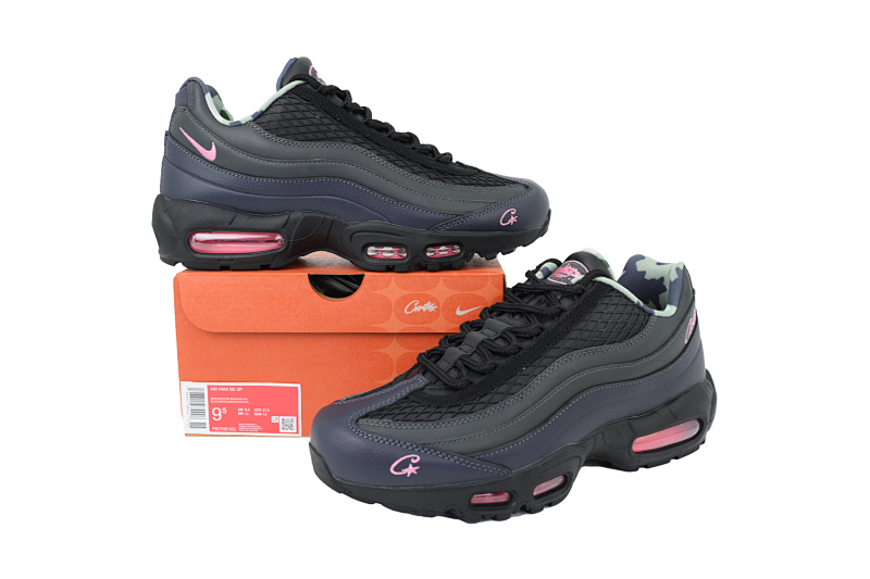 【CA1KZ】黑粉 KZ版本耐克95气垫 Corteiz x Nike Air Max 95 FB2709-001“Pink Beam”