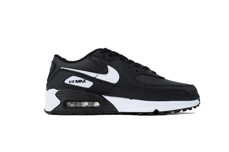 【BA1MA】皮革黑白 耐克90联名气垫跑鞋 CD6864-029  Air Max 90 Leather GS 'Black White'