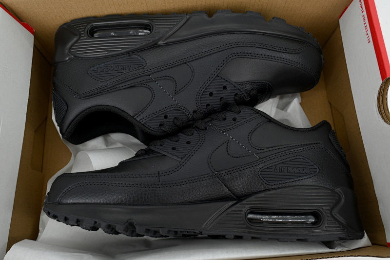 【BA1MA】黑色 耐克90联名气垫跑鞋 CZ5594-001 Air Max 90 Leather 'Triple Black'