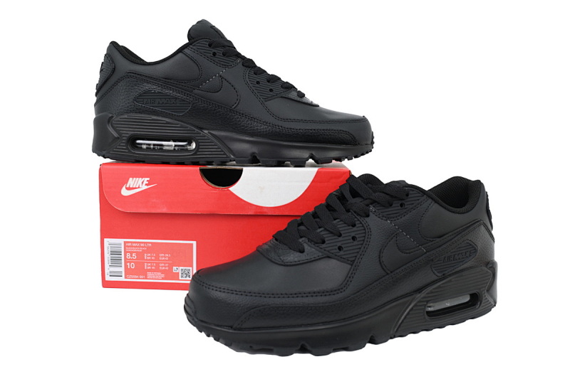 【BA1MA】黑色 耐克90联名气垫跑鞋 CZ5594-001 Air Max 90 Leather 'Triple Black'