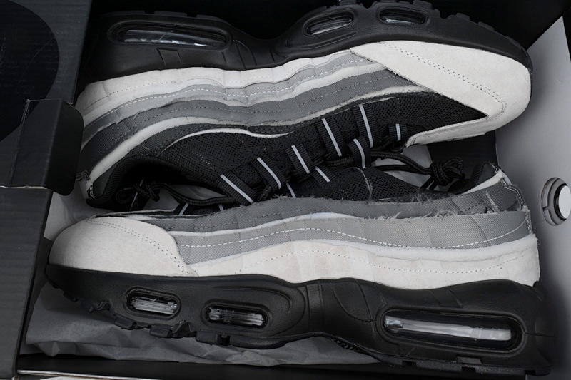 【BA1MC】CDG黑白灰 耐克95气垫 CU8406-101 Comme des Garçons x Air Max 95 'Grey'