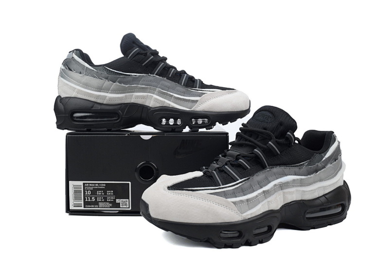 【BA1MC】CDG黑白灰 耐克95气垫 CU8406-101 Comme des Garçons x Air Max 95 'Grey'