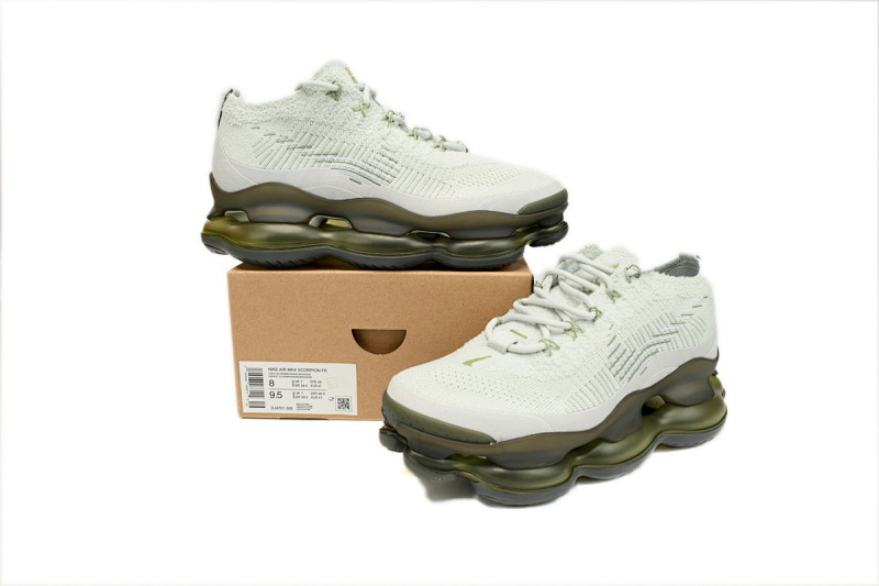 【BH9LL】白绿/005 耐克2022大气垫跑鞋 DJ4701-005 Nike Air Max Scorpion FK ‘Light Silver Bronzine’
