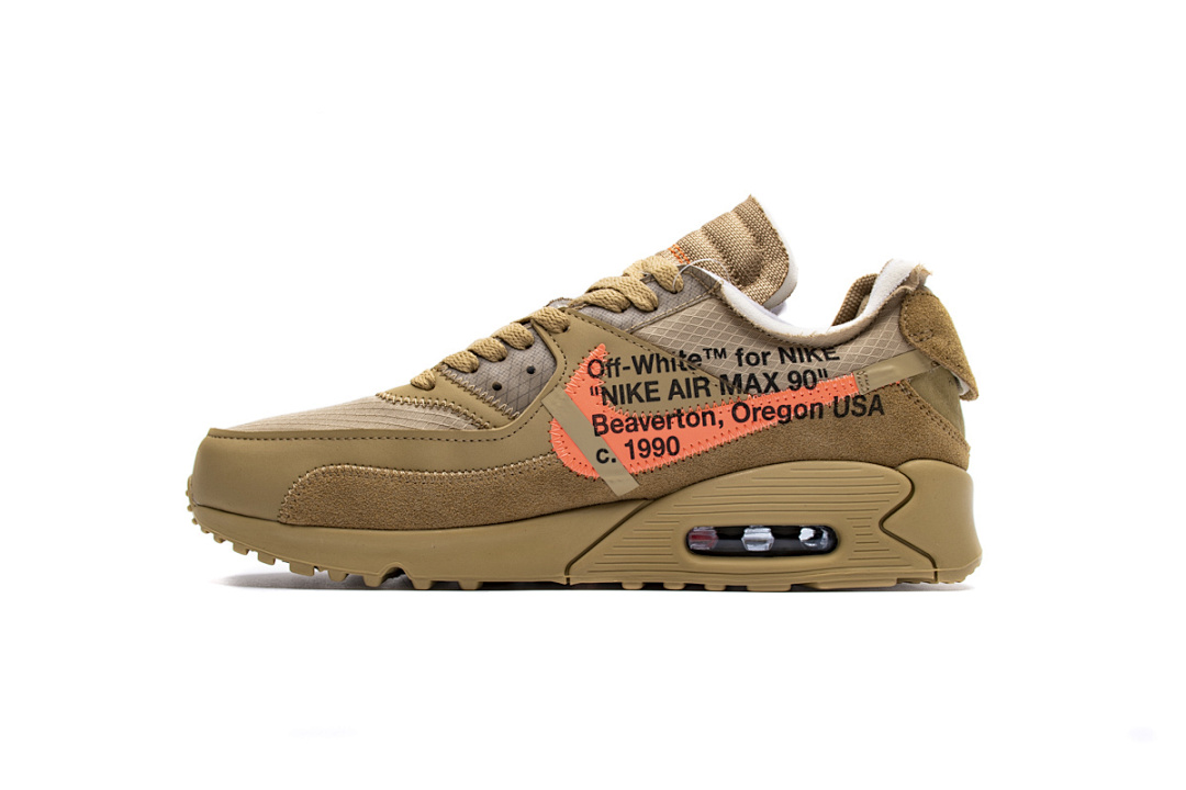 【CA3TS】沙漠色OW STOS版耐克90联名气垫跑鞋 AA7293-200 Off-White x Nike Air Max 90 “Desert Ore”