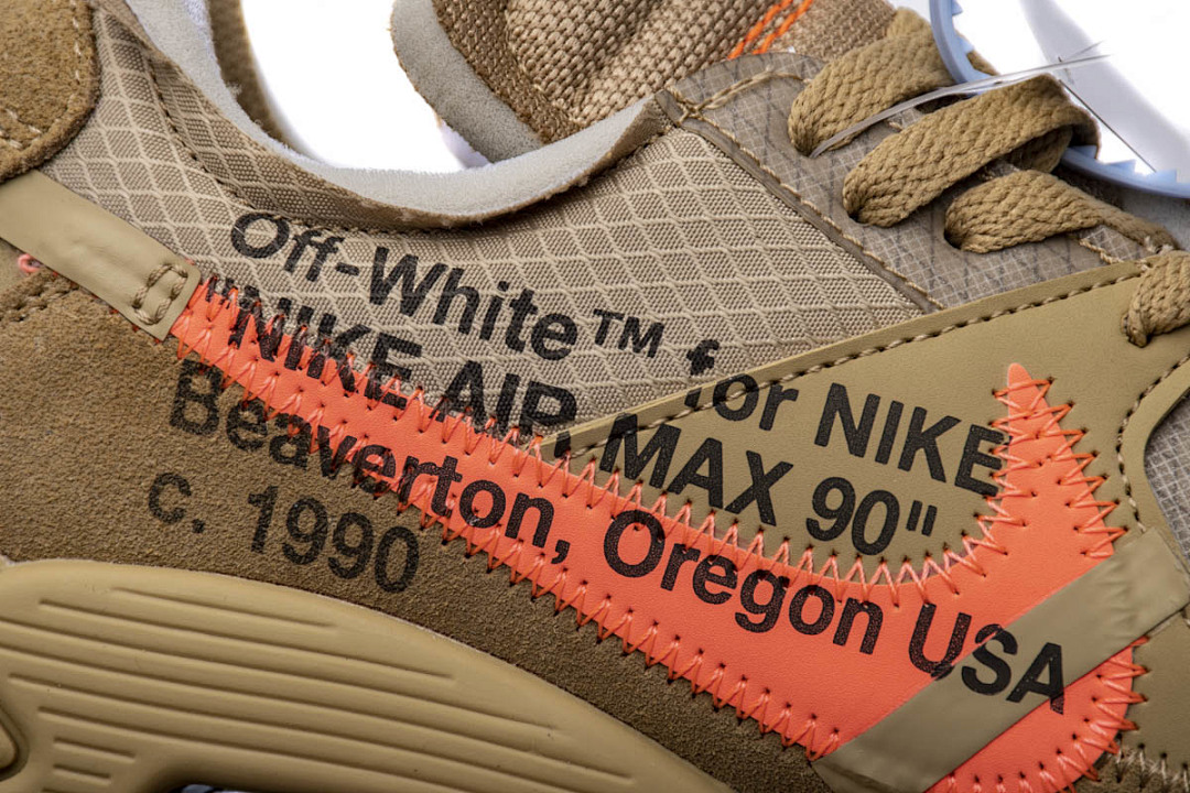【CA3TS】沙漠色OW STOS版耐克90联名气垫跑鞋 AA7293-200 Off-White x Nike Air Max 90 “Desert Ore”