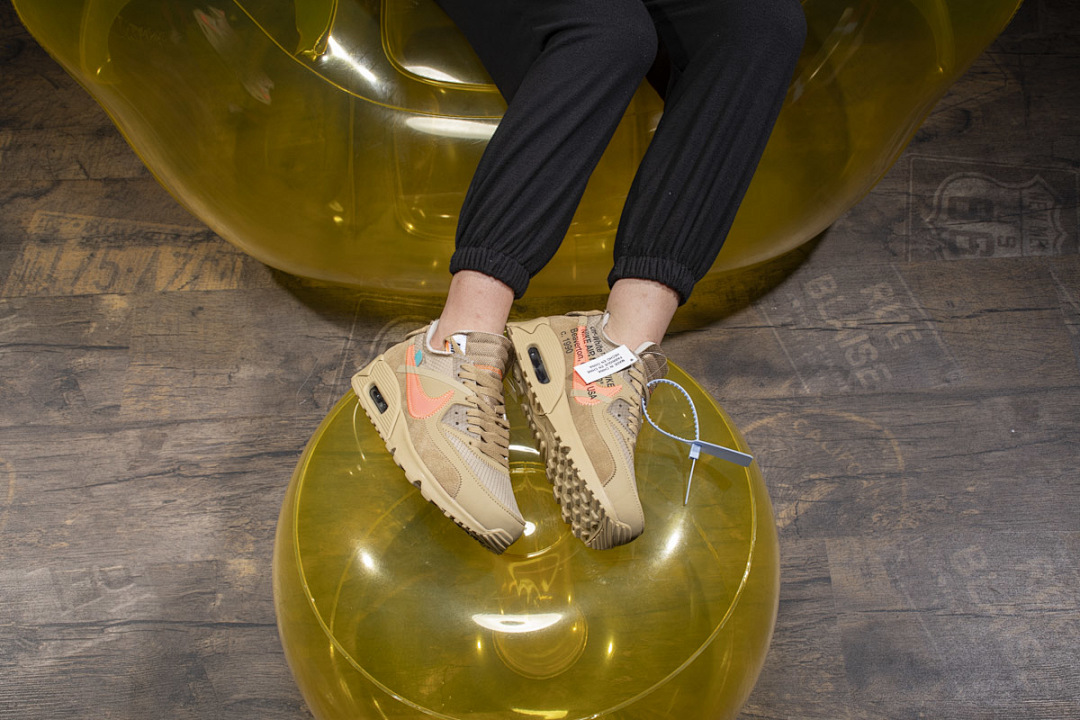 【CA3TS】沙漠色OW STOS版耐克90联名气垫跑鞋 AA7293-200 Off-White x Nike Air Max 90 “Desert Ore”