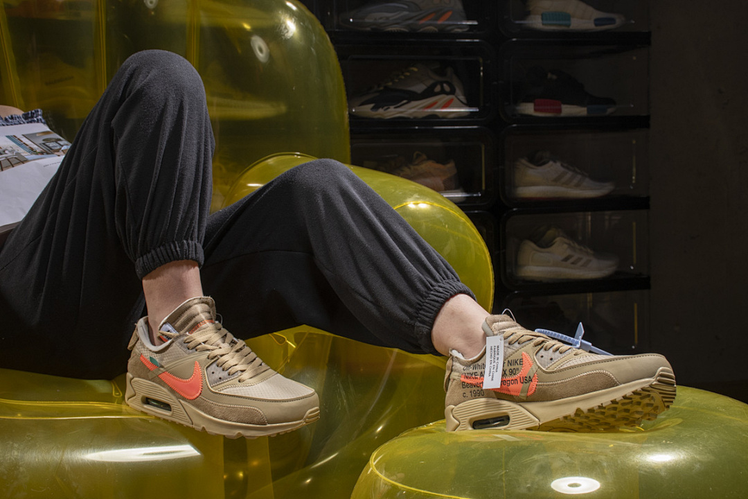 【CA3TS】沙漠色OW STOS版耐克90联名气垫跑鞋 AA7293-200 Off-White x Nike Air Max 90 “Desert Ore”